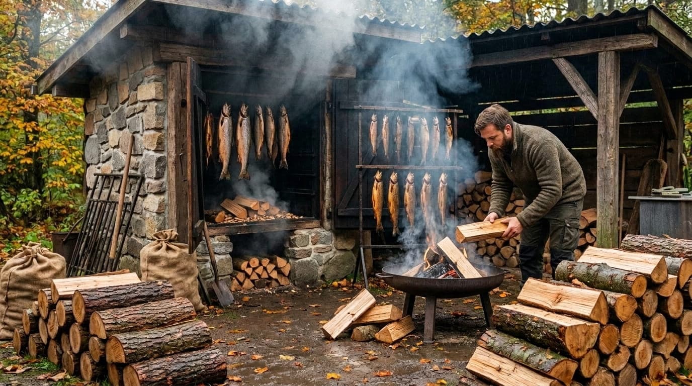 Startseite 5 Womit August seinen Rauch beim Heißräuchern führt